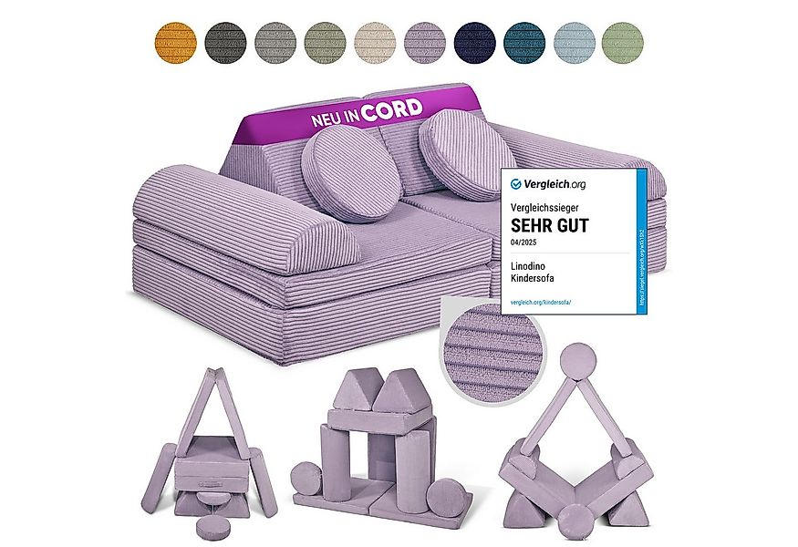 Linodino Kindersofa Spielsofa I Schaumstoff Stapelsteine für Kinder I Kinde günstig online kaufen