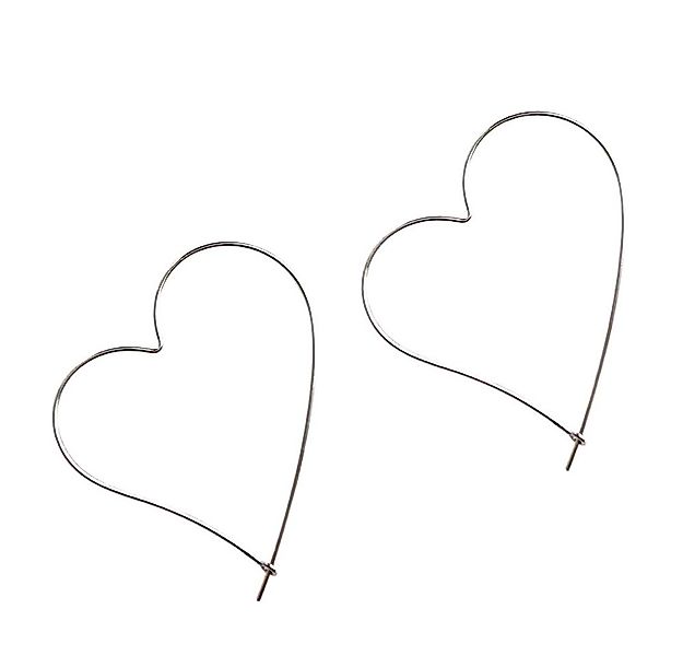 Runde Perlé Paar Creolen große Herz Creolen 925 Sterling Silber Basic, hand günstig online kaufen