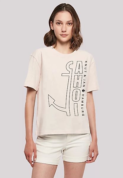 F4NT4STIC T-Shirt "Ahoi Anker Outlines with Ladies Everyday Tee" günstig online kaufen