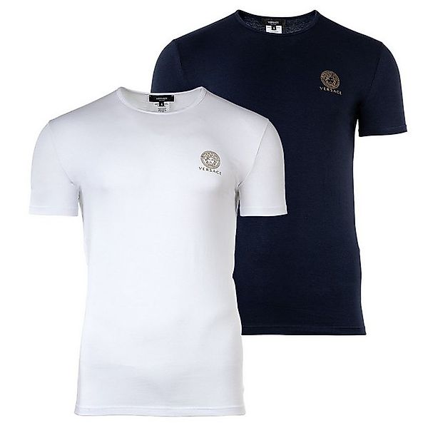 Versace T-Shirt Herren T-Shirt, 2er Pack - Unterhemd, Rundhals, (Packung, 2 günstig online kaufen