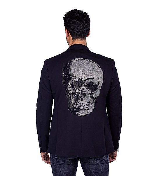 Denim Distriqt Jerseysakko Elegantes Totenkopf Sakko im coolen Design mit S günstig online kaufen
