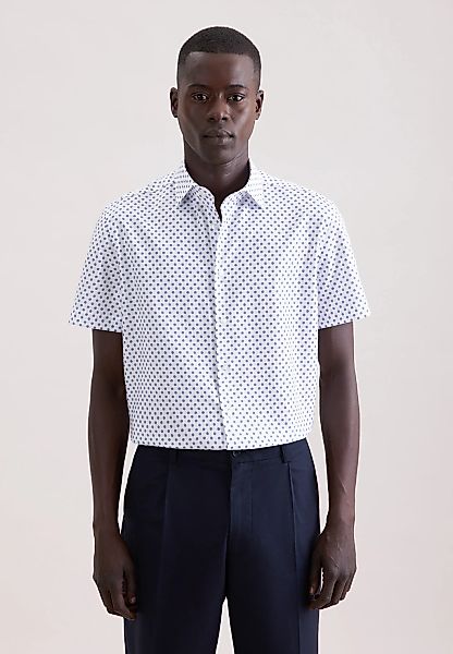 seidensticker Businesshemd "Schwarze Rose" Slim 1/2 Kentkragen Druck günstig online kaufen