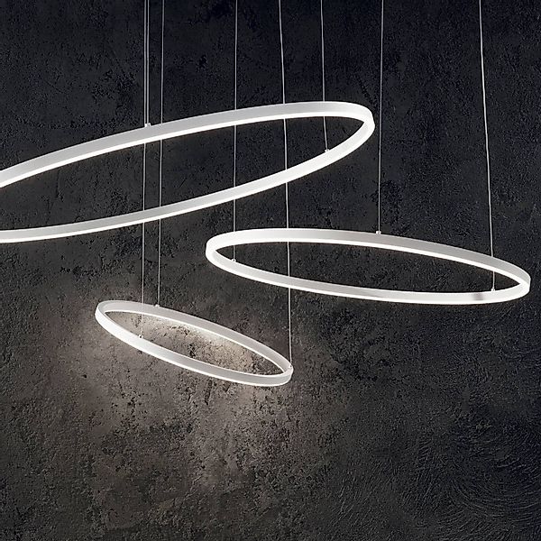 Ideal Lux LED-Hängelampe Oracle Slim Ø 50 cm weiß 3.000 K günstig online kaufen
