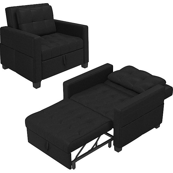 Yaheetech Schlafsofa Einzelsofa, Klappbarer Relaxsessel Loungesessel günstig online kaufen