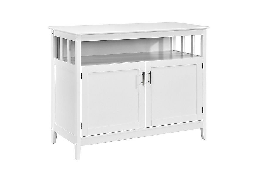 COSTWAY Sideboard, Küchenschrank,mit Türen & Fächern,Weiß, 114x51x91cm günstig online kaufen