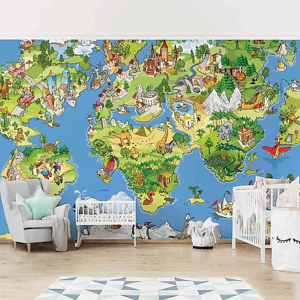 Fototapete Great and funny Worldmap günstig online kaufen