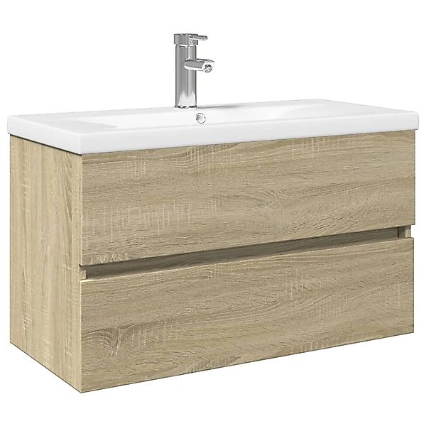 vidaXL 2-tlg. Badmöbel-Set Keramik und Holzwerkstoff Modell 2 günstig online kaufen