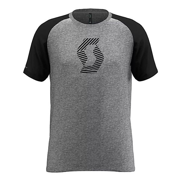 Scott 10 Icon Raglan Kurzärmeliges T-shirt 2XL Heather Grey / Black günstig online kaufen