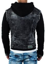 Cipo & Baxx Jeansjacke Kapuzen Sweatjacke günstig online kaufen