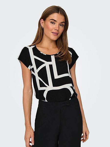 ONLY Shirtbluse "ONLVIC S/S AOP TOP NOOS PTM" mit Allover Druck günstig online kaufen