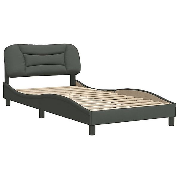 furnicato Bettgestell ohne Matratze "Hvar" Dunkelgrau 100x200 cm Stoff (1-t günstig online kaufen
