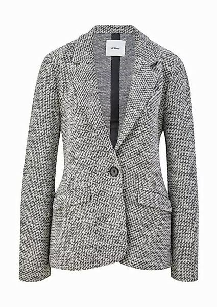 s.Oliver BLACK LABEL Jackenblazer Bouclé-Blazer aus Baumwollmix günstig online kaufen