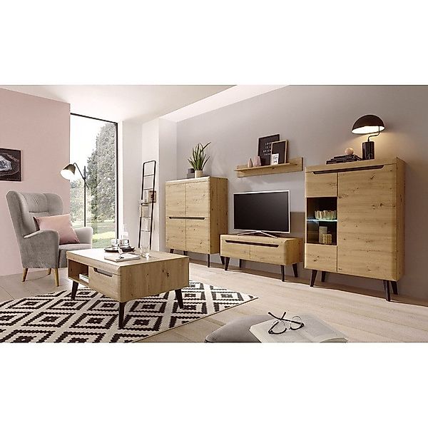 Lomadox Wohnzimmer-Set TIROL-61, (Mega-Spar-Set, 3-St., 3-tlg), günstig online kaufen