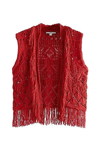 Next Strickweste Grobmaschige Strickweste mit Fransen günstig online kaufen