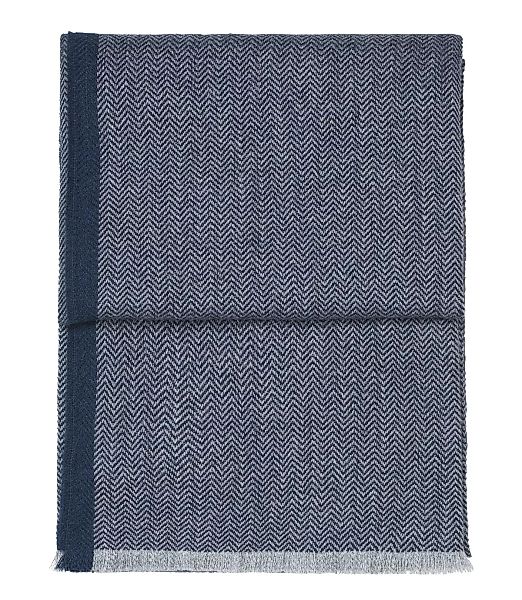 Herringbone Decke 130 x 190cm Dark blue-grey günstig online kaufen
