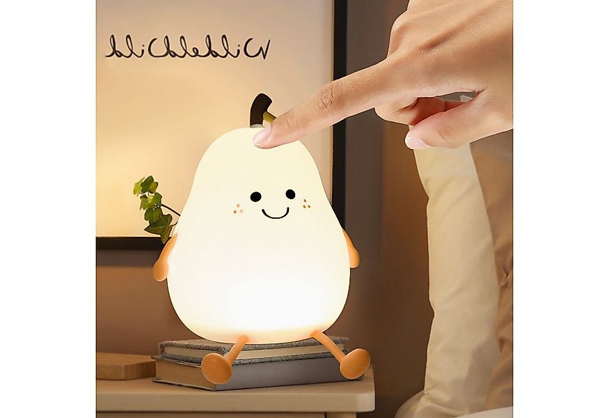 Goeco LED Nachtlicht Dimmbar Kreative Obst Birnenform Baby Nachtlicht, mit günstig online kaufen