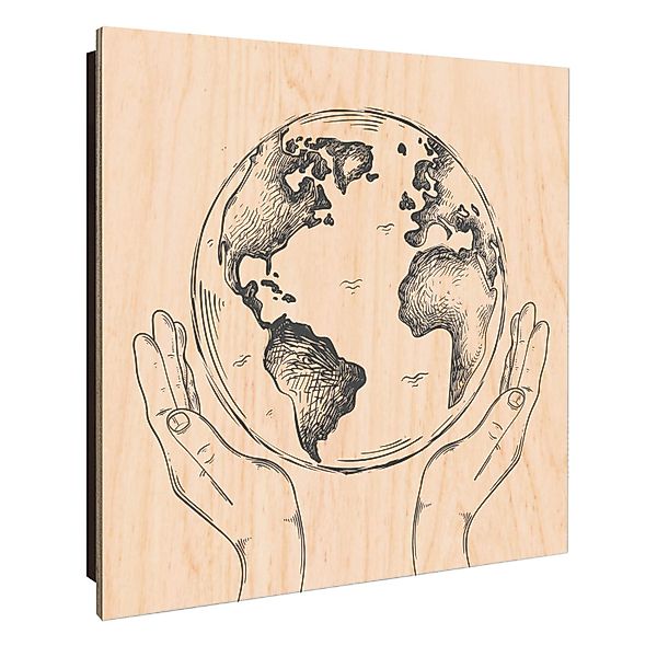 Banjado Großer Schlüsselkasten Holz 30x30cm Schwarz Scharnier Links 50 Hake günstig online kaufen