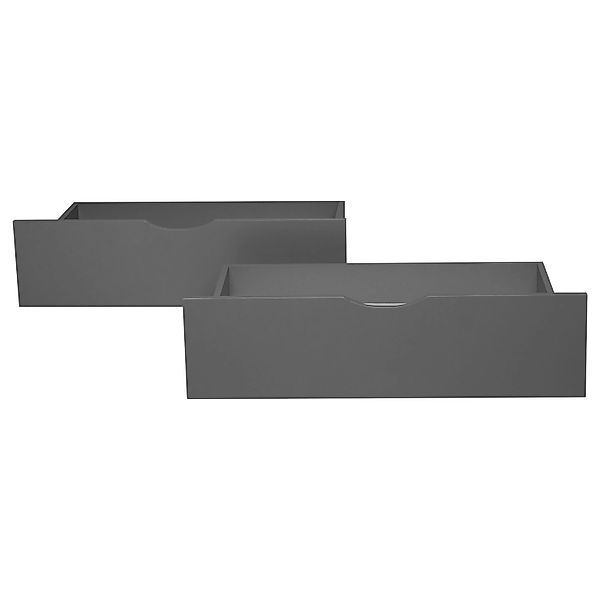 Homestyle4u Bettkasten 2er Set in Grau 82x22 53 cm 2197 günstig online kaufen