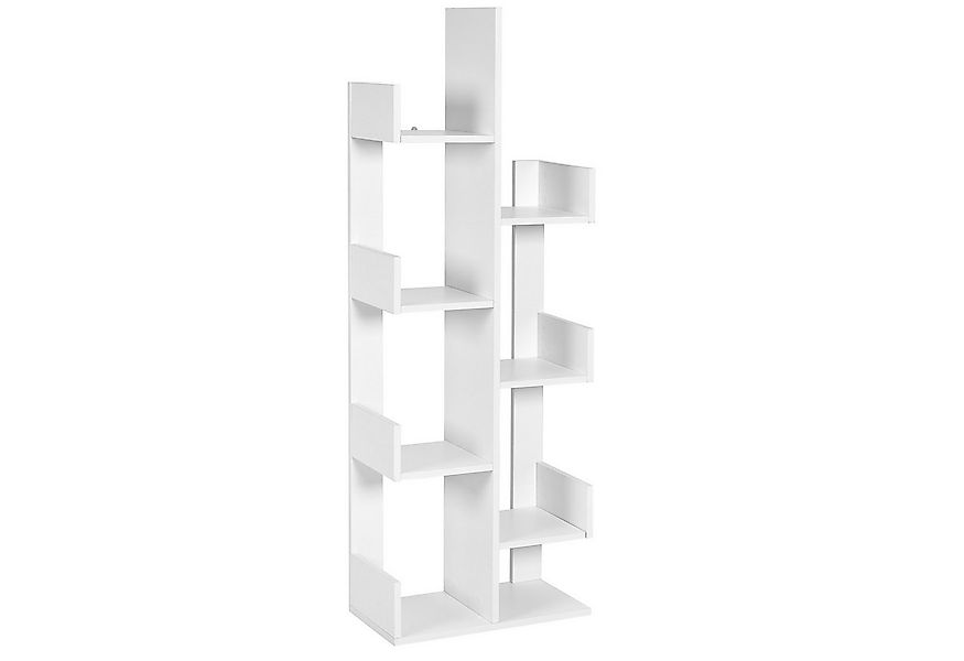 COSTWAY Bücherregal, mit 8 Fächern, bis 80kg, im Baumform, 50x25x145cm günstig online kaufen