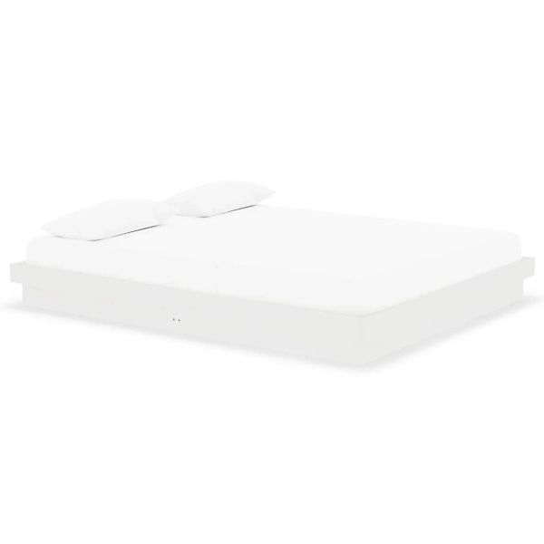 vidaXL Massivholzbett Weiß 160x200 cm 819918 günstig online kaufen