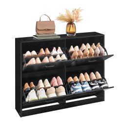 VASAGLE Schuhschrank Schuhschrank 4 Klappen, Schuhkipper,24 günstig online kaufen