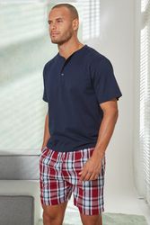 H.I.S Pyjama 1 Stück, 2 Stk. tlg., Schlafanzug mit Webshorts günstig online kaufen