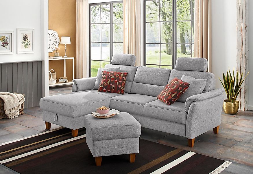 Home affaire Ecksofa "Palmera L-Form, B: 244 cm", optional Bettfunktion & B günstig online kaufen