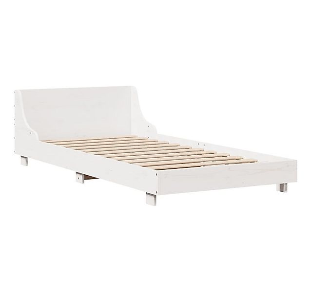 vidaXL Bett Massivholzbett ohne Matratze Weiß 75x190 cm Kiefernholz günstig online kaufen