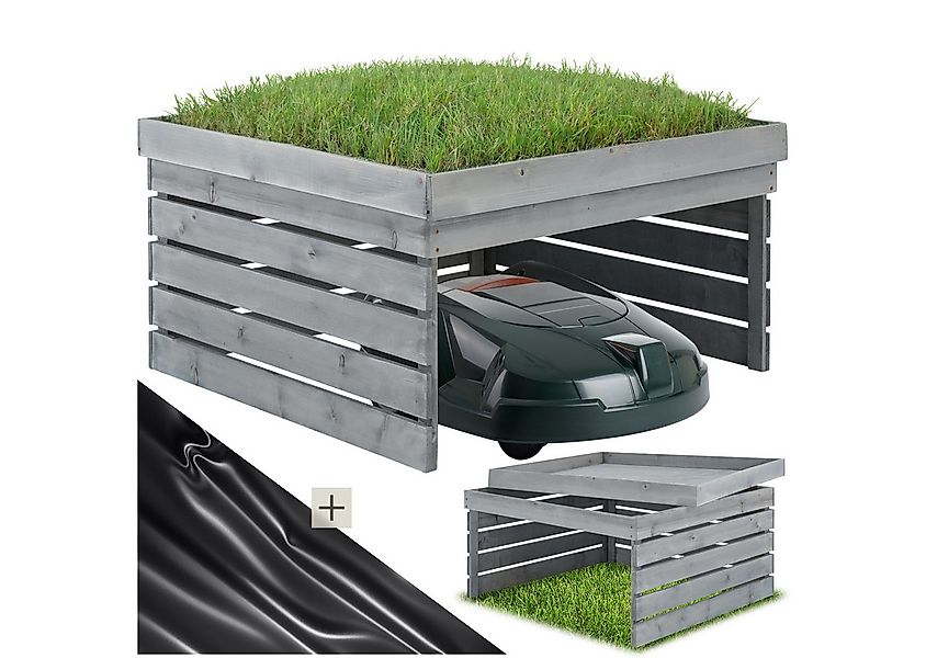 tectake Mähroboter-Garage Rasenmäher-Roboter-Garage, für Rasenmäher, (84 x günstig online kaufen