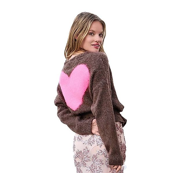 Miss Goodlife Strickjacke Strickjacke Cache Couer Big Heart MG13394 – hellb günstig online kaufen