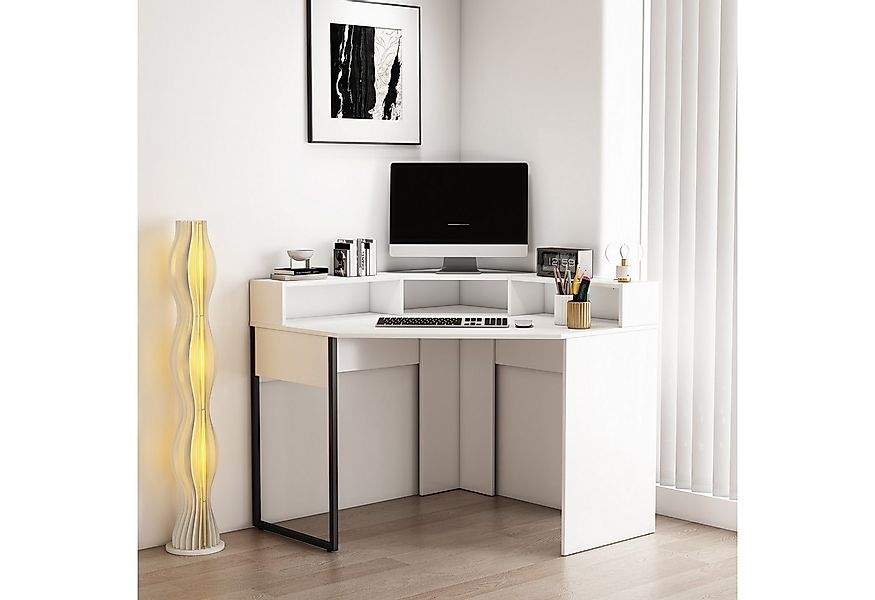 OTTO home Eckschreibtisch Moid, mit Schreibtischaufsatz, modernes Design, B günstig online kaufen