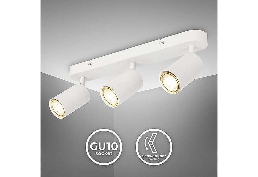 B.K.Licht Deckenspot Deckenlampe schwenkbar, GU10 Deckenleuchte, ohne Leuch günstig online kaufen