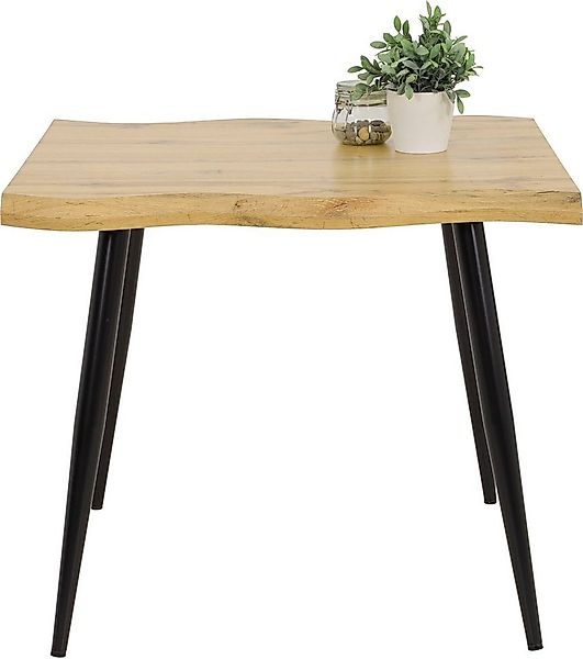 HELA Baumkantentisch GABI IV, Baumkantenoptik (Face Up), 90x90 cm, praktisc günstig online kaufen