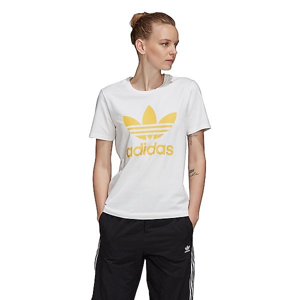 Adidas Originals Trefoil Kurzärmeliges T-shirt 40 White / Core Yellow günstig online kaufen