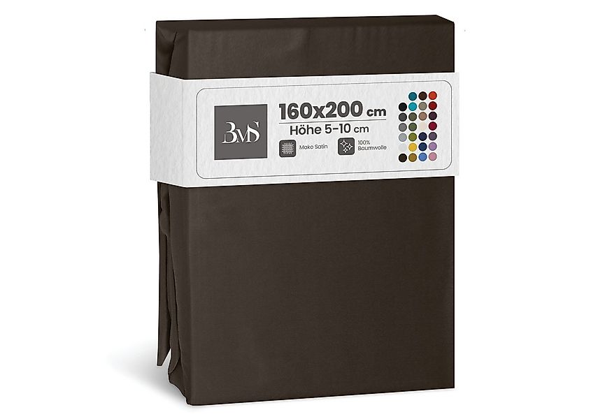BETTWAESCHE-MIT-STIL Spannbettlaken Mako Satin Spannbettlaken, Topper 5-10 günstig online kaufen