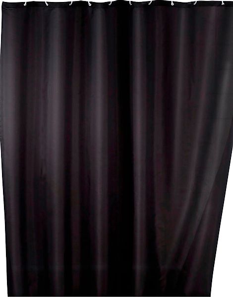 WENKO Duschvorhang Uni Black Breite 180 günstig online kaufen