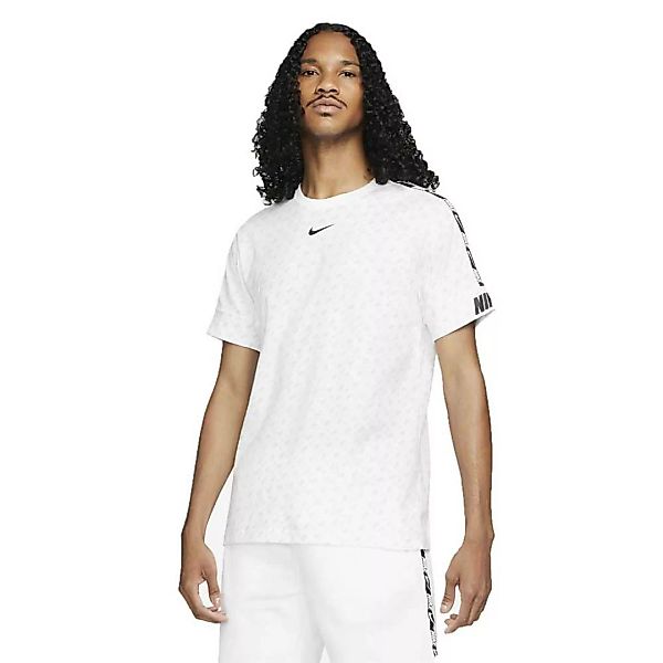 Nike Sportswear Repeat Print Kurzarm T-shirt L White / Black günstig online kaufen