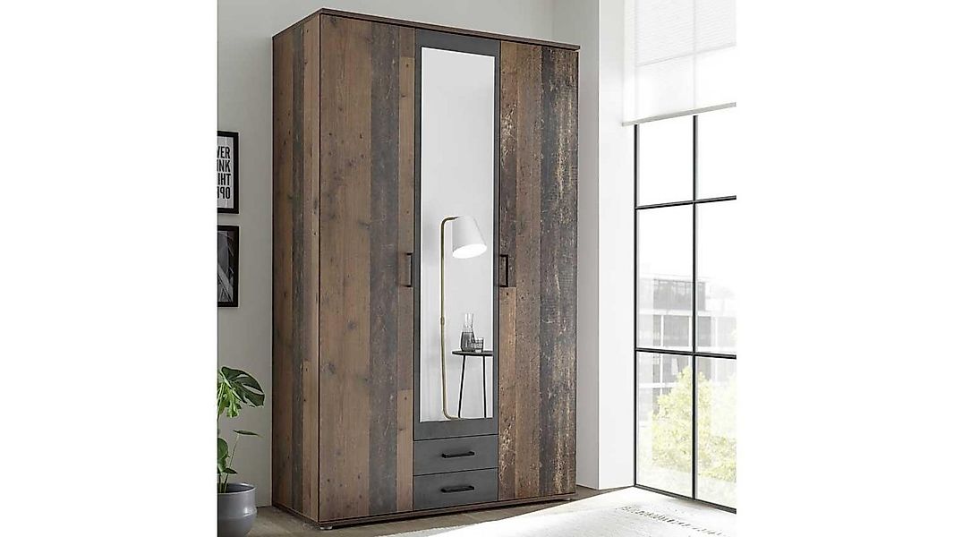 Bega Consult Kleiderschrank Kleiderschrank Chicago Melamin Old Style 3-türi günstig online kaufen