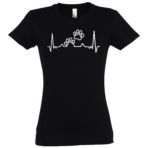 Youth Designz T-Shirt Heartbeat Hundepfoten Damen günstig online kaufen