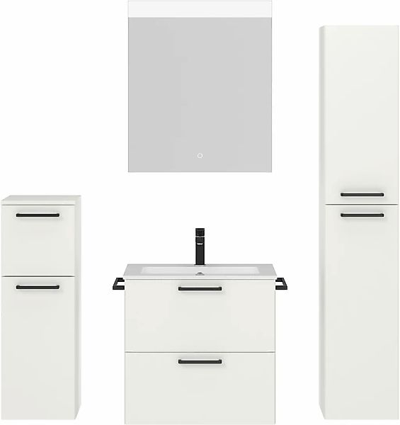nobilia Badmöbel-Set "Tolvina" vormontiert, mit Soft-Close, 4 Stk. tlg. günstig online kaufen
