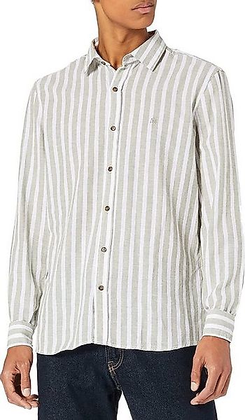 Mavi Streifenhemd Stripe Shirt Hemd Oil Green Streetwear lockerer Hemd Frei günstig online kaufen