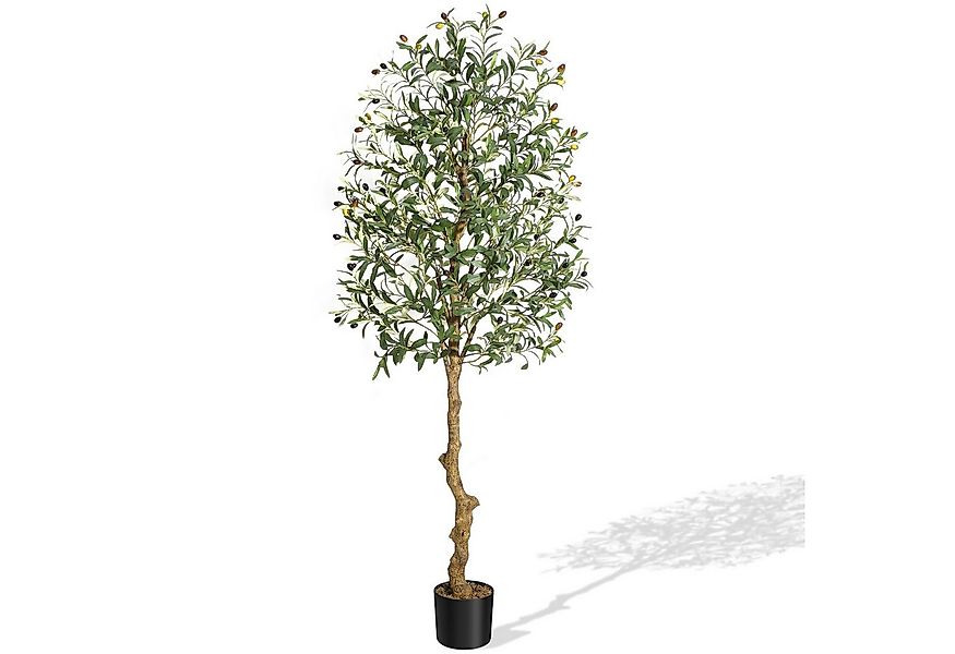 Kunstbaum Künstlicher Olivenbaum mit Jutesack, Künstliche Pflanzen, GarveeM günstig online kaufen