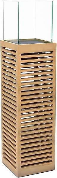 VIVANNO Bodenwindlicht Holz CANDELA Rechteckig - Braun Maserung (1 St), 25x günstig online kaufen