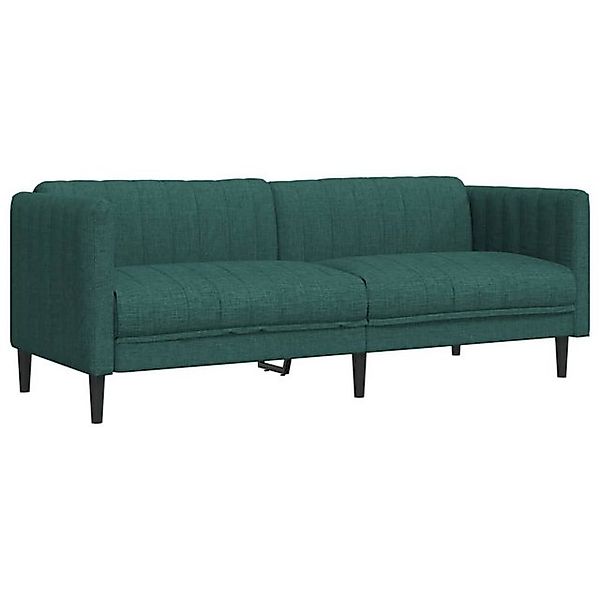 vidaXL Sofa, 3-Sitzer Dunkelgrün Stoff günstig online kaufen