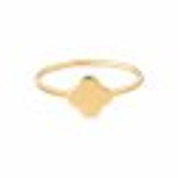 Ring 925 Sterling Silber gelb vergoldet Clover Kleeblatt günstig online kaufen