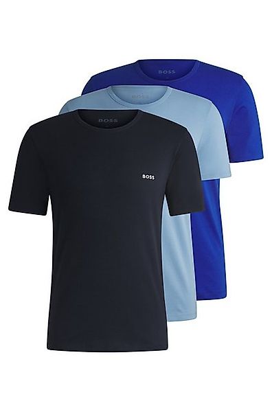 BOSS T-Shirt TShirtRN 3P Classic (Packung, 3-tlg) mit BOSS Stickerei günstig online kaufen