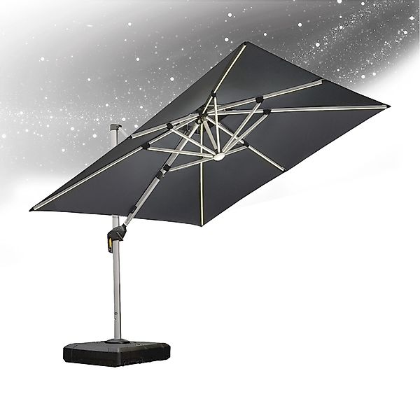 PURPLE LEAF Ampelschirm Quadratischer Außenbereich Sonnenschirm, günstig online kaufen