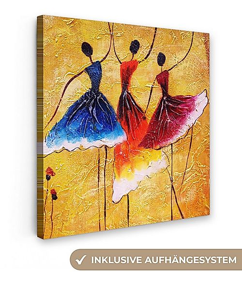 OneMillionCanvasses® Leinwandbild Kunstdrucke - Frauen - Kleid - Öl, Fotodr günstig online kaufen