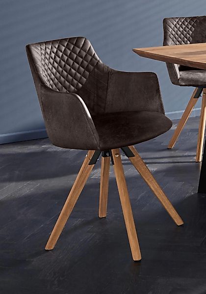 Home affaire Armlehnstuhl "LISABON" (Set) 2 Stk.mit Drehfunktion, Bezug aus günstig online kaufen