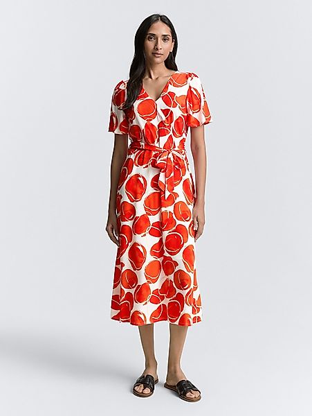 TOM TAILOR Sommerkleid Midi-Wickelkleid mit Muster günstig online kaufen